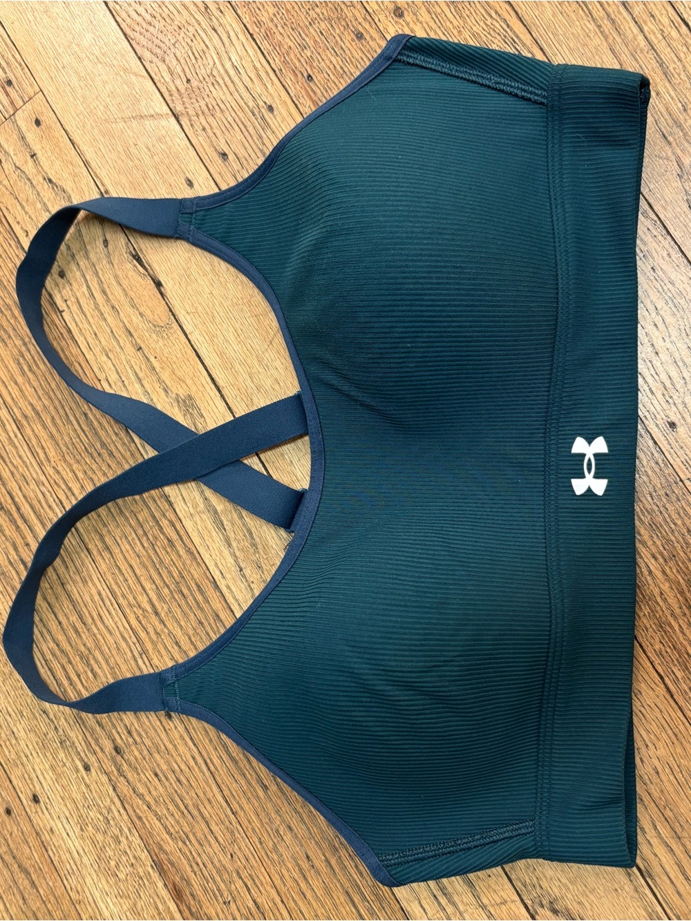 Under Armour Teal/Deep Green Crossback Sports Bra